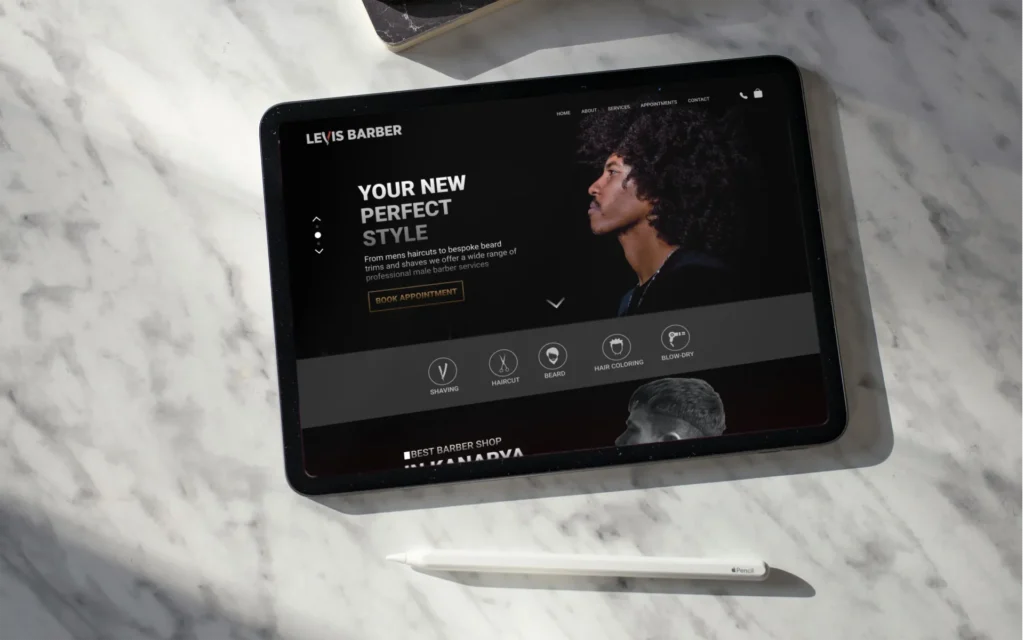 Barber Shop Webpage Design