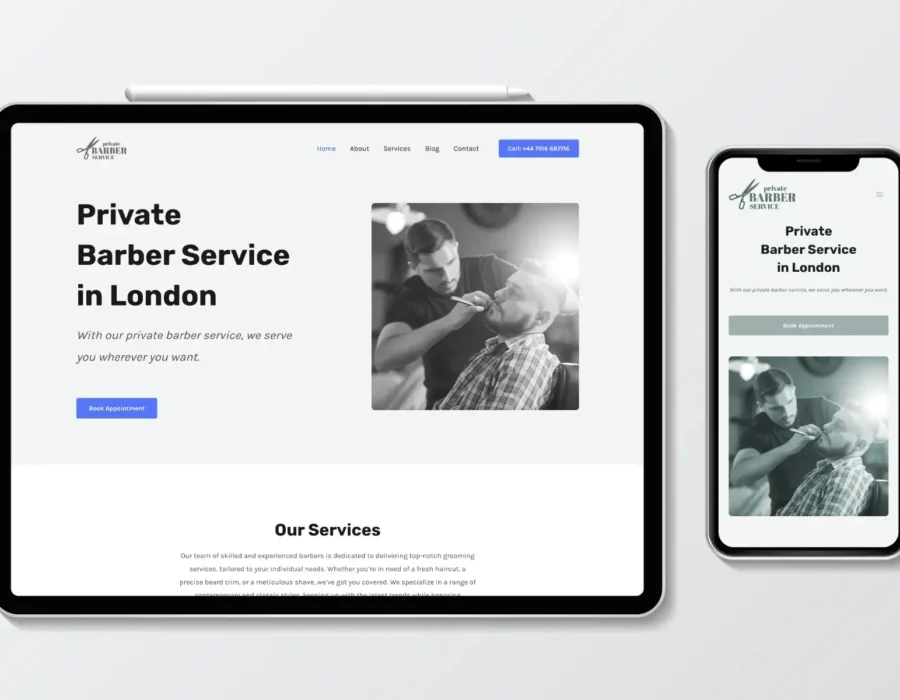 Private Barber Service – Website Design