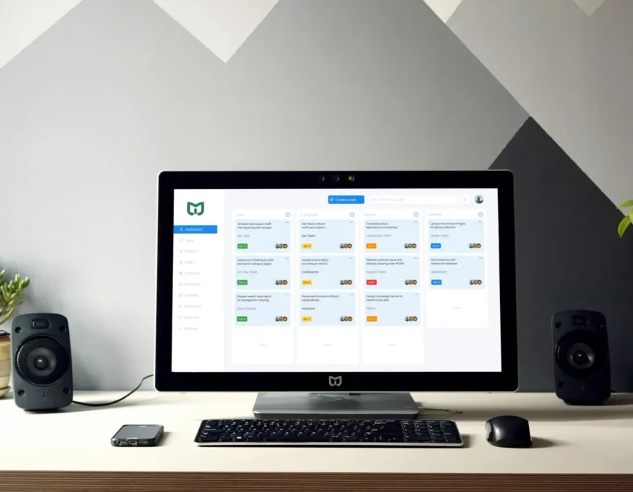 E-commerce Task Management Dashboard – Kanban View
